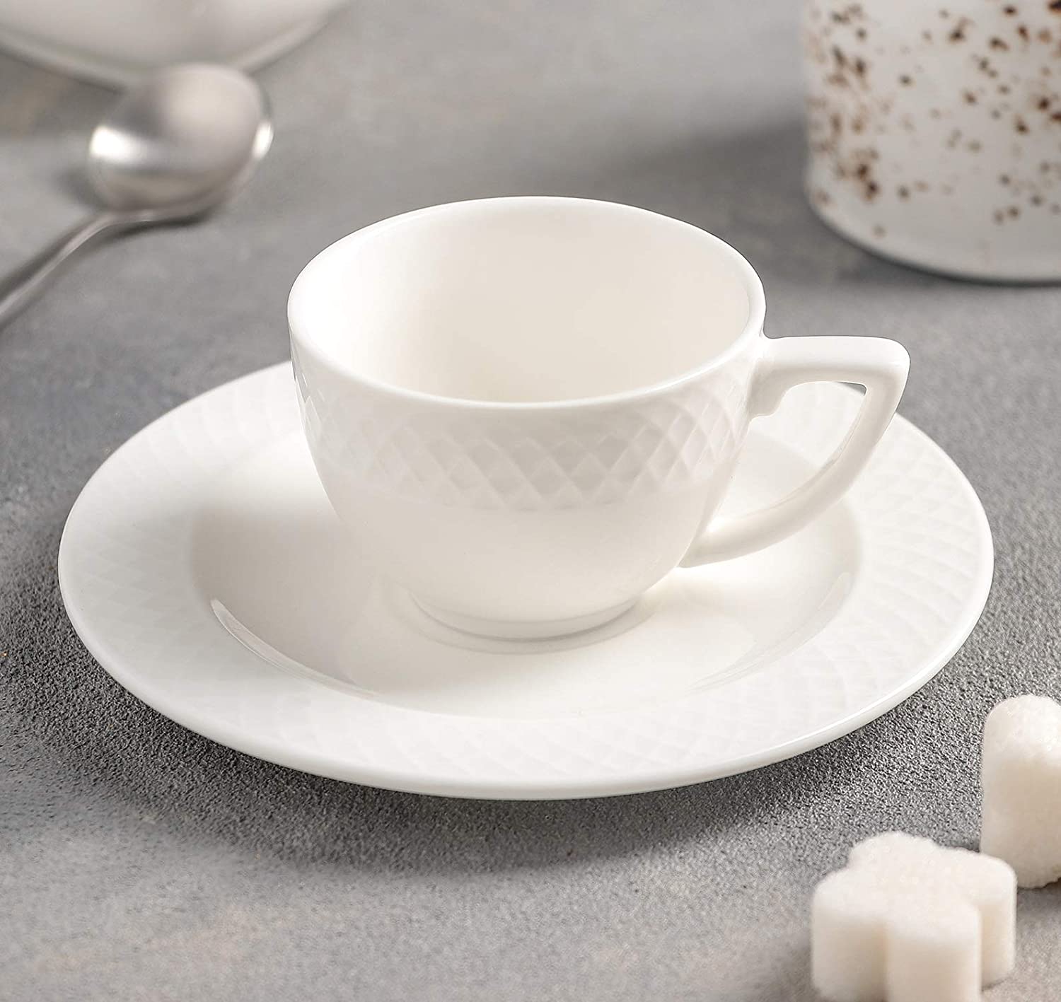 Coffee Cup & Saucer Set of 6 in Colour Box WL‑880107/6C