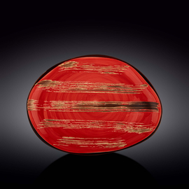 Podnos/ misa v tvare kameňa WL‑668242/A, Farba: Červená, Centimetre: 33 x 24.5