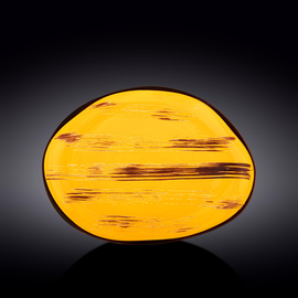Stone Shape Dish WL‑668442/A, Colour: Yellow, Centimetres: 33 x 24.5
