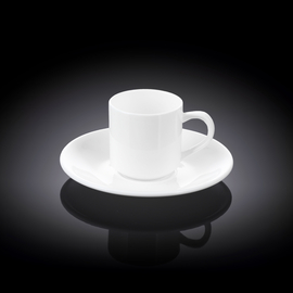 Coffee cup & saucer set of 2 in colour box wl‑993007/2c Wilmax (photo 1)
