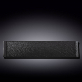 Obdĺžnikový podnos/ tanier WL‑661103/A, Farba: Čierna, Centimetre: 46.5 x 9.5
