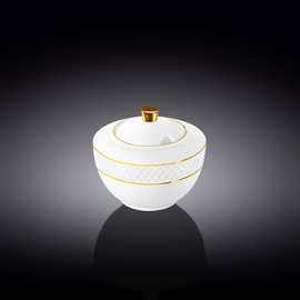 Sugar bowl with gold lines wl‑880102470/a Wilmax (photo 1)