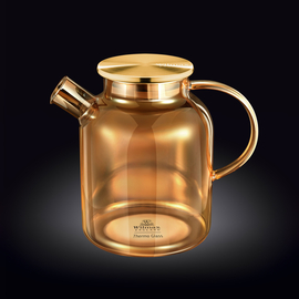 Czajniczek złoty szklany do herbaty z metalową pokrywką 1600 ml wl‑888811003/a Wilmax (photo 1)