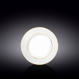 Flat rim appetizer round plate with gold lines wl-880102101/a Wilmax (photo 1)