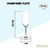 CHAMPAGNE FLUTE SET OF 6 IN PLAIN BOX WL‑888027/6A WILMAX Champagne flute set of 6 in plain box wl‑888027/6a Wilmax (photo 2)