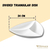 DIVIDED TRIANGULAR DISH WL‑992585/A WILMAX Divided triangular dish wl‑992585/a Wilmax (photo 2)