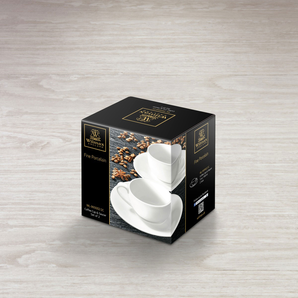 COFFEE CUP & SAUCER SET OF 2 IN COLOUR BOX WL‑993002/2C WILMAX Coffee cup & saucer set of 2 in colour box wl‑993002/2c Wilmax (photo 2)