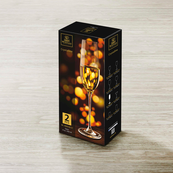 SADA POHÁROV NA ŠAMPANSKÉ FLÉTŇA - 2 KS VO FAREBNOM BOXE WL‑888048/2C WILMAX Sada pohárov na šampanské flétňa - 2 ks vo farebnom boxe wl‑888048/2c Wilmax (photo 2)