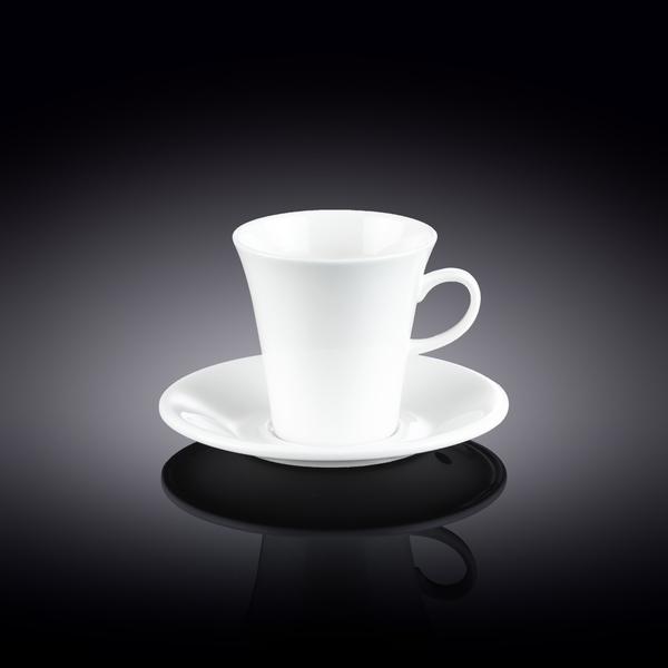Coffee cup & saucer set of 2 in colour box wl‑993005/2c Wilmax (photo 1)