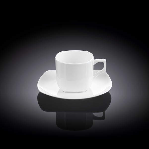 Coffee Cup & Saucer Set of 2 in Colour Box WL‑993041/2C