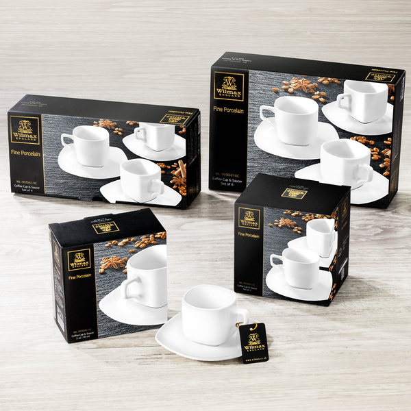 COFFEE CUP & SAUCER SET OF 2 IN COLOUR BOX WL‑993041/2C WILMAX Coffee cup & saucer set of 2 in colour box wl‑993041/2c Wilmax (photo 2)