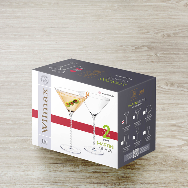 SADA POHÁROV NA MARTINI - 2 KS VO FAREBNOM BOXE WL‑888106/2C WILMAX Sada pohárov na martini - 2 ks vo farebnom boxe wl‑888106/2c Wilmax (photo 2)