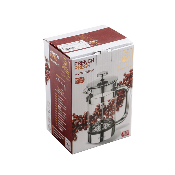 FRANCUSKA PRASA - ZAPARZACZ DO KAWY HERBATY 350 ML WL‑551009/1C WILMAX Francuska prasa - zaparzacz do kawy herbaty 350 ml wl‑551009/1c Wilmax (photo 8)