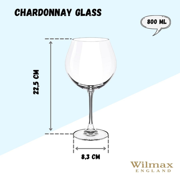 CHARDONNAY GLASS SET OF 6 IN PLAIN BOX WL‑888032/6A WILMAX Chardonnay glass set of 6 in plain box wl‑888032/6a Wilmax (photo 2)