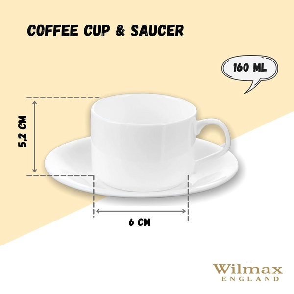 TEA CUP & SAUCER SET OF 2 IN COLOUR BOX WL‑993006/2C WILMAX Tea cup & saucer set of 2 in colour box wl‑993006/2c Wilmax (photo 5)