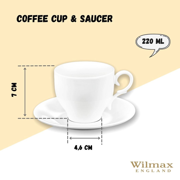 TEA CUP & SAUCER SET OF 2 IN COLOUR BOX WL‑993009/2C WILMAX Tea cup & saucer set of 2 in colour box wl‑993009/2c Wilmax (photo 6)
