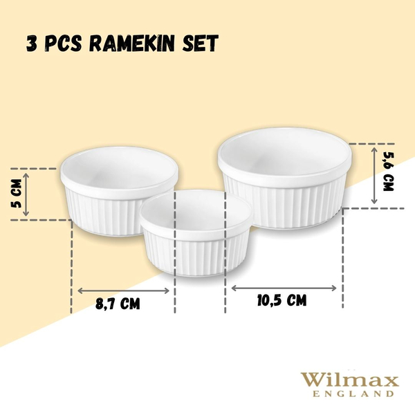 3 PCS RAMEKIN SET WL‑996122/3C WILMAX 3 pcs ramekin set wl‑996122/3c Wilmax (photo 3)
