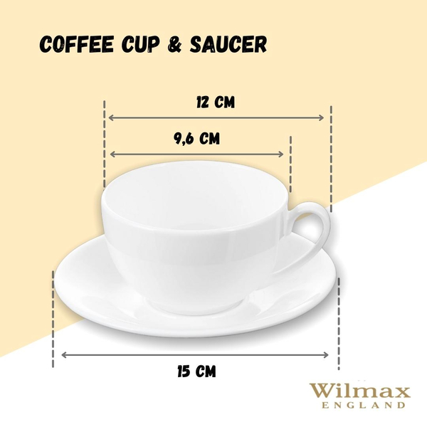 TEA CUP & SAUCER SET OF 6 IN COLOUR BOX WL‑993000/6C WILMAX Tea cup & saucer set of 6 in colour box wl‑993000/6c Wilmax (photo 8)