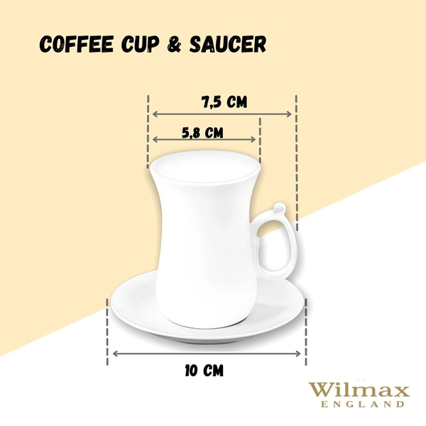 TEA CUP & SAUCER SET OF 6 IN COLOUR BOX WL‑993087/6C WILMAX Tea cup & saucer set of 6 in colour box wl‑993087/6c Wilmax (photo 3)