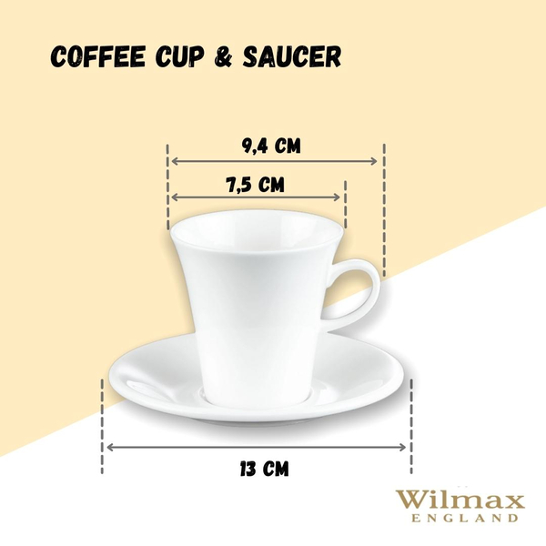 COFFEE CUP & SAUCER SET OF 2 IN COLOUR BOX WL‑993005/2C WILMAX Coffee cup & saucer set of 2 in colour box wl‑993005/2c Wilmax (photo 8)
