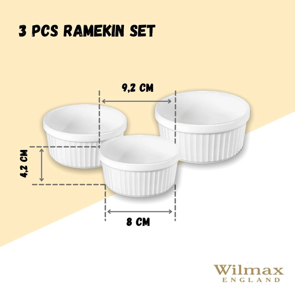 3 PCS RAMEKIN SET WL‑996122/3C WILMAX 3 pcs ramekin set wl‑996122/3c Wilmax (photo 4)