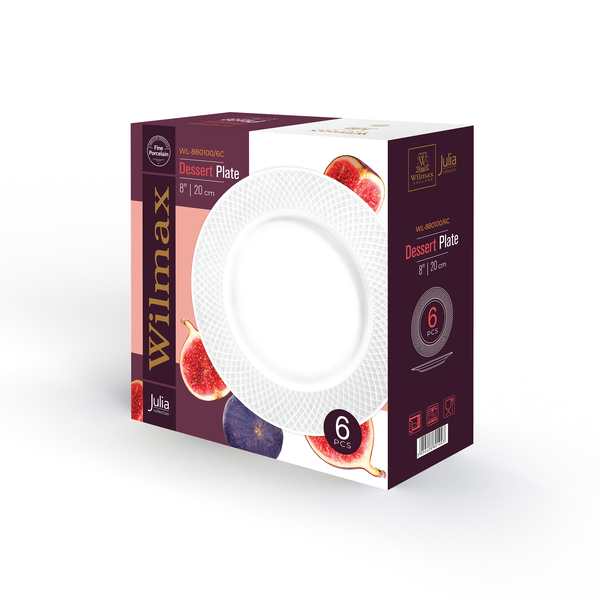 Dessert plate set of 6 in colour box wl-880100/6c Wilmax (photo 2)