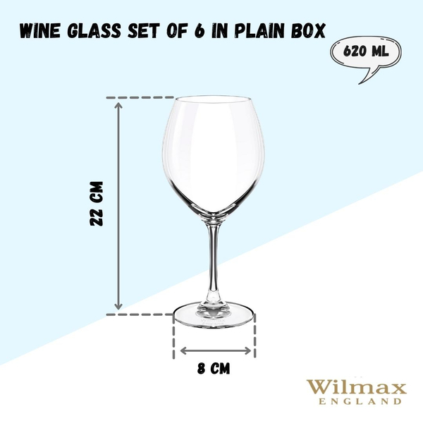 WINE GLASS SET OF 6 IN PLAIN BOX WL‑888011/6A WILMAX Wine glass set of 6 in plain box wl‑888011/6a Wilmax (photo 4)