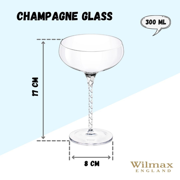 CHAMPAGNE GLASS SET OF 2 IN COLOUR BOX WL‑888105/2C WILMAX Champagne glass set of 2 in colour box wl‑888105/2c Wilmax (photo 17)