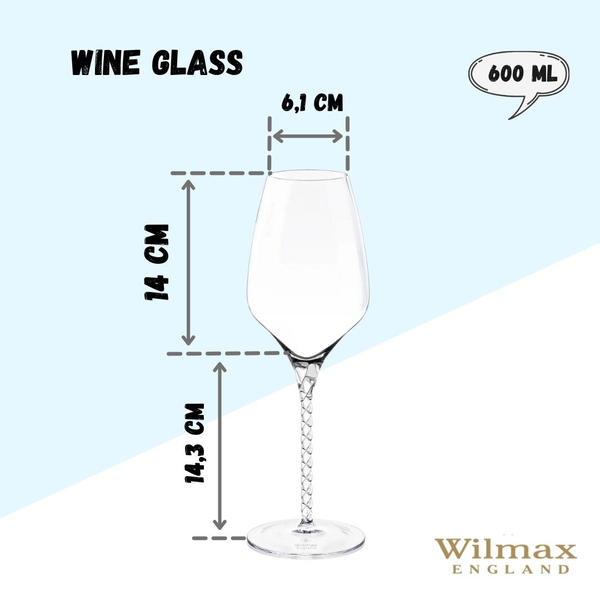 WINE GLASS SET OF 2 IN COLOUR BOX WL‑888101/2С WILMAX Wine glass set of 2 in colour box wl‑888101/2с Wilmax (photo 13)