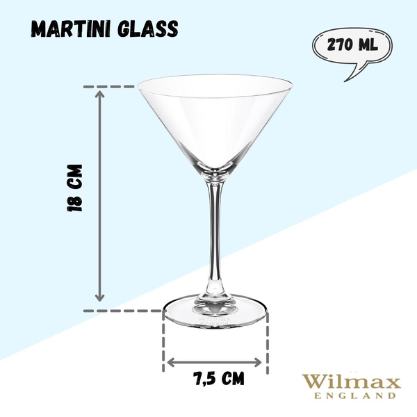 MARTINI GLASS SET OF 6 IN PLAIN BOX WL‑888030/6A WILMAX Martini glass set of 6 in plain box wl‑888030/6a Wilmax (photo 9)
