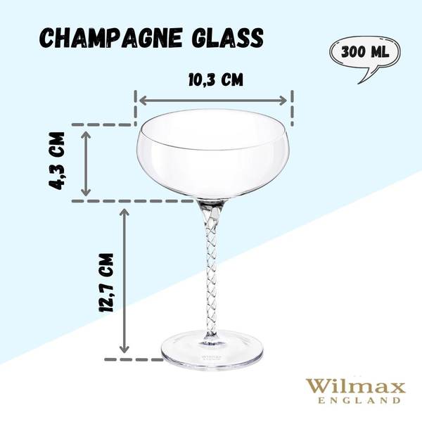 CHAMPAGNE GLASS SET OF 2 IN COLOUR BOX WL‑888105/2C WILMAX Champagne glass set of 2 in colour box wl‑888105/2c Wilmax (photo 18)