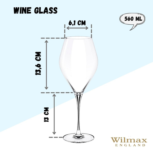 WINE GLASS SET OF 2 IN COLOUR BOX WL‑888046/2C WILMAX Wine glass set of 2 in colour box wl‑888046/2c Wilmax (photo 8)