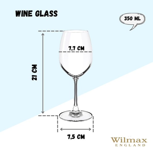WINE GLASS SET OF 6 IN PLAIN BOX WL‑888012/6A WILMAX Wine glass set of 6 in plain box wl‑888012/6a Wilmax (photo 7)