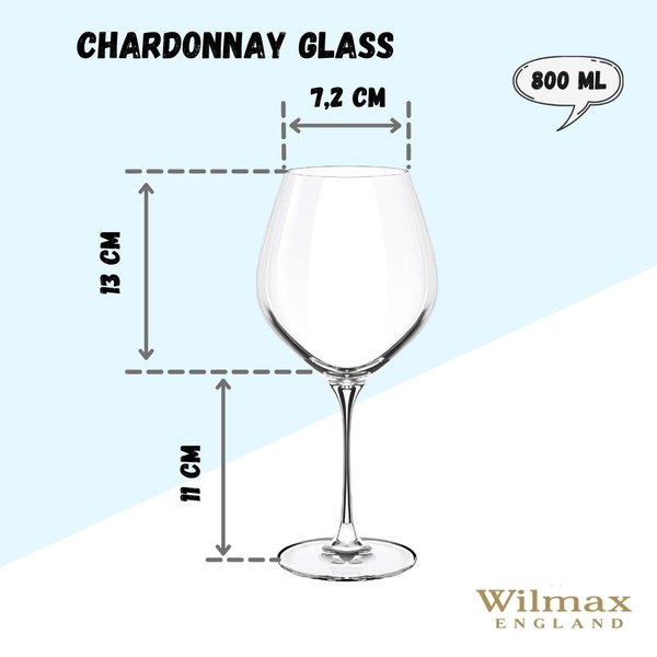 CHARDONNAY GLASS SET OF 2 IN COLOUR BOX WL‑888054/2C WILMAX Chardonnay glass set of 2 in colour box wl‑888054/2c Wilmax (photo 5)