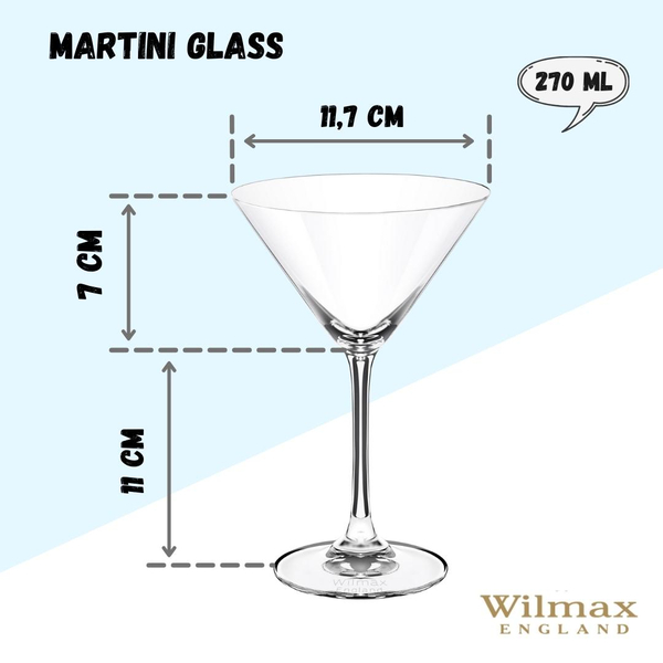 MARTINI GLASS SET OF 6 IN PLAIN BOX WL‑888030/6A WILMAX Martini glass set of 6 in plain box wl‑888030/6a Wilmax (photo 10)
