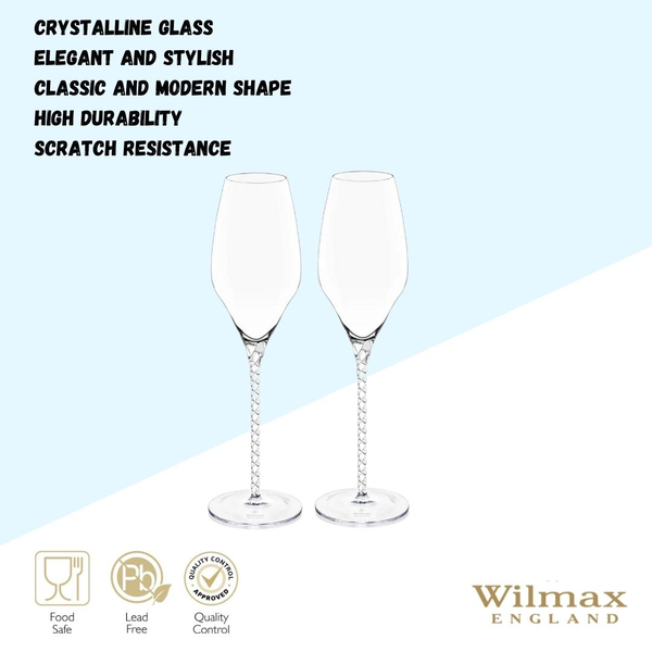 CHAMPAGNE FLUTE SET OF 2 IN COLOUR BOX WL‑888104/2C WILMAX Champagne flute set of 2 in colour box wl‑888104/2c Wilmax (photo 10)