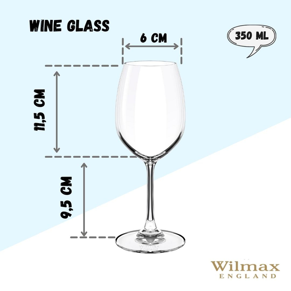 WINE GLASS SET OF 6 IN PLAIN BOX WL‑888012/6A WILMAX Wine glass set of 6 in plain box wl‑888012/6a Wilmax (photo 8)