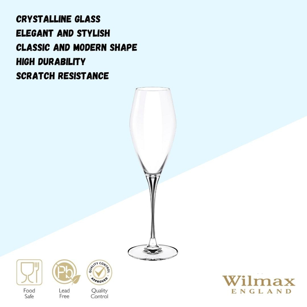 CHAMPAGNE FLUTE SET OF 2 IN COLOUR BOX WL‑888050/2C WILMAX Champagne flute set of 2 in colour box wl‑888050/2c Wilmax (photo 10)