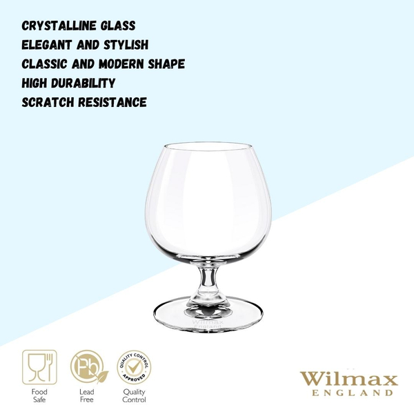 SADA POHÁROV NA COGNAC - 6 KS V PRIEMYSELNOM BOXE WL‑888025/6A WILMAX Sada pohárov na cognac - 6 ks v priemyselnom boxe wl‑888025/6a Wilmax (photo 4)