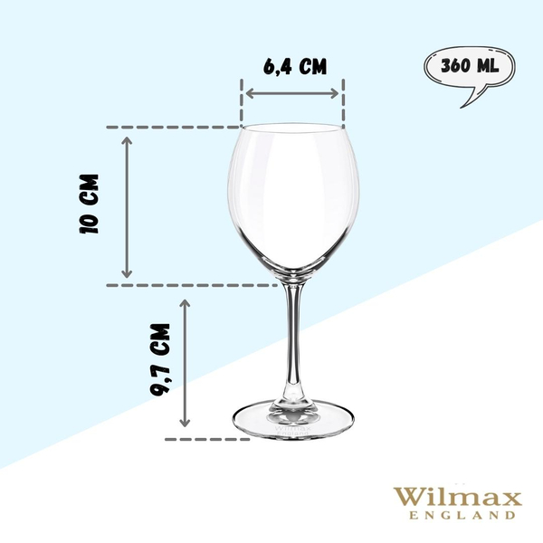 WINE GLASS SET OF 6 IN PLAIN BOX WL‑888009/6A WILMAX Wine glass set of 6 in plain box wl‑888009/6a Wilmax (photo 6)