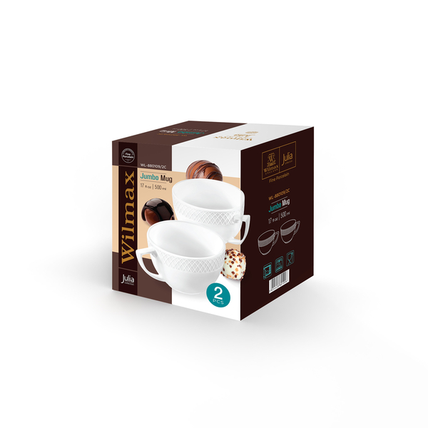 JUMBO MUG SET OF 2 IN GIFT BOX WL‑880109/2C WILMAX Jumbo mug set of 2 in gift box wl‑880109/2c Wilmax (photo 2)