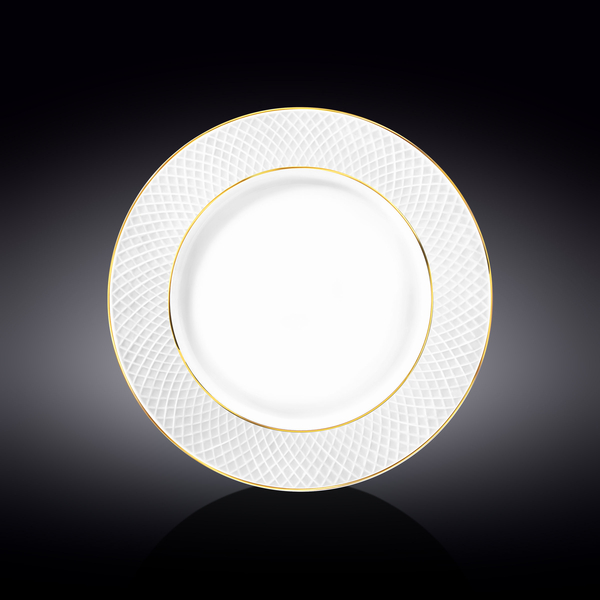 Flat rim main course round plate with gold lines wl‑880102106/a Wilmax (photo 1)