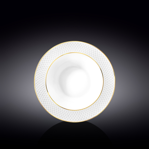 Deep rim round plate with gold lines wl‑880102303/a Wilmax (photo 1)
