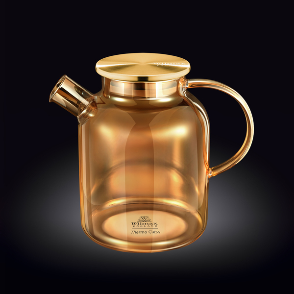 Tea pot with gold  stainless steel lid wl‑888811003/a Wilmax (photo 1)