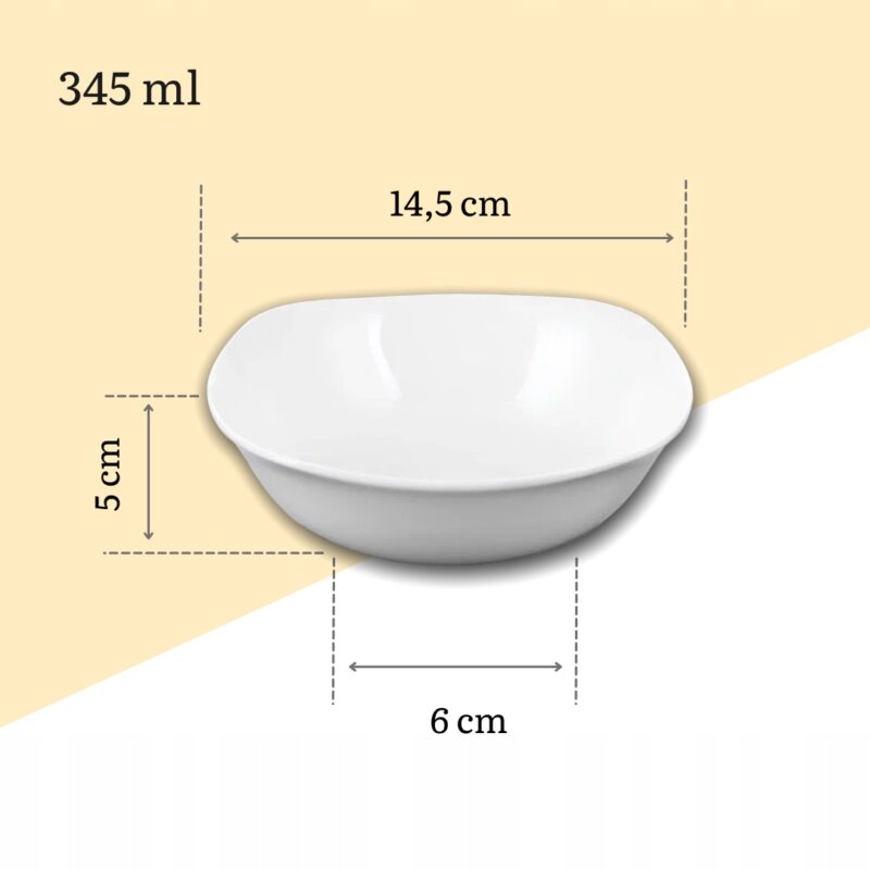 Salaterka 14,5x14,5 cm 345 ml biała porcelanowa WL-992000/A