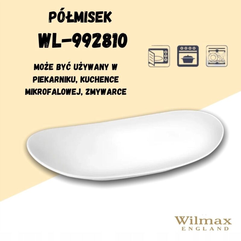 Półmisek 33x18.5 cm biały porcelanowy WL-992810/A