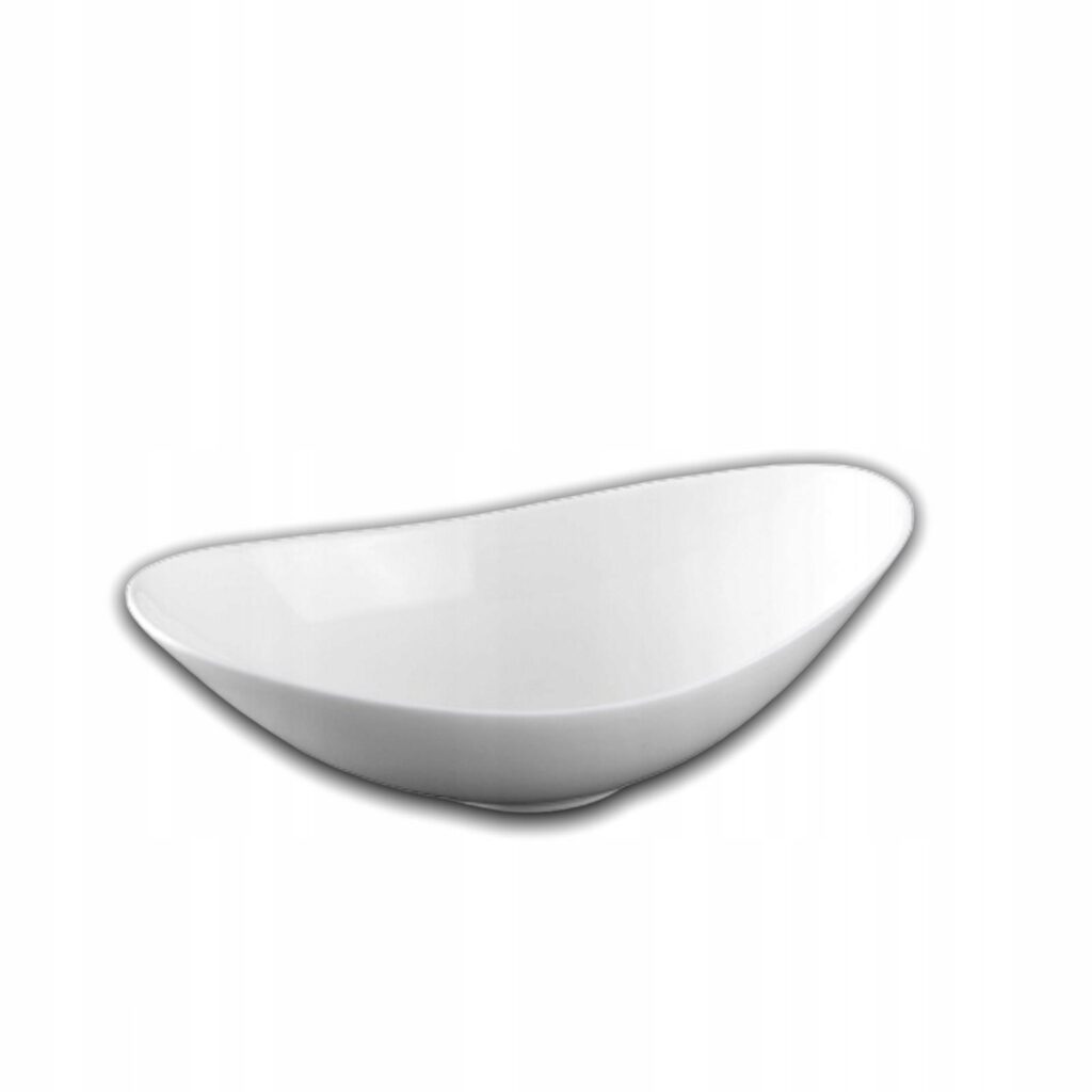 Półmisek głęboki owalny 30.5x16.5x8 cm biały porcelanowy WL-992762/A