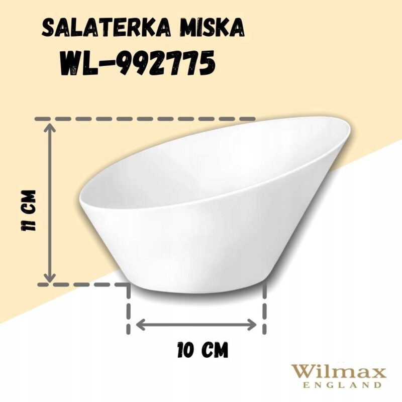Salaterka 19.5 cm biała porcelanowa WL-992775/A