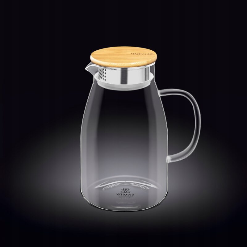 Dzbanek szklany z pokrywką bambusową 1900 ml WL-888216/A
