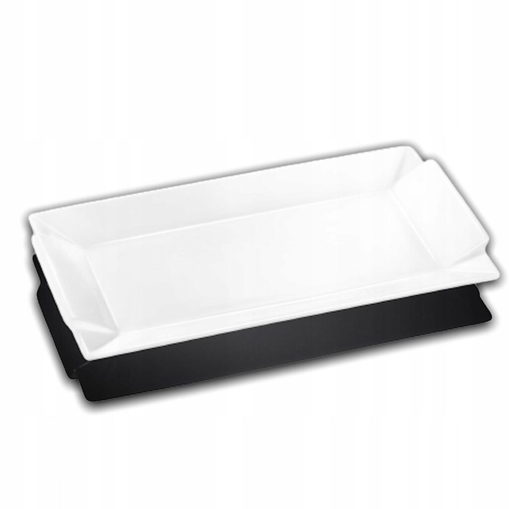 Talerz prostokątny 40x20 cm biały porcelanowy WL-992648/A